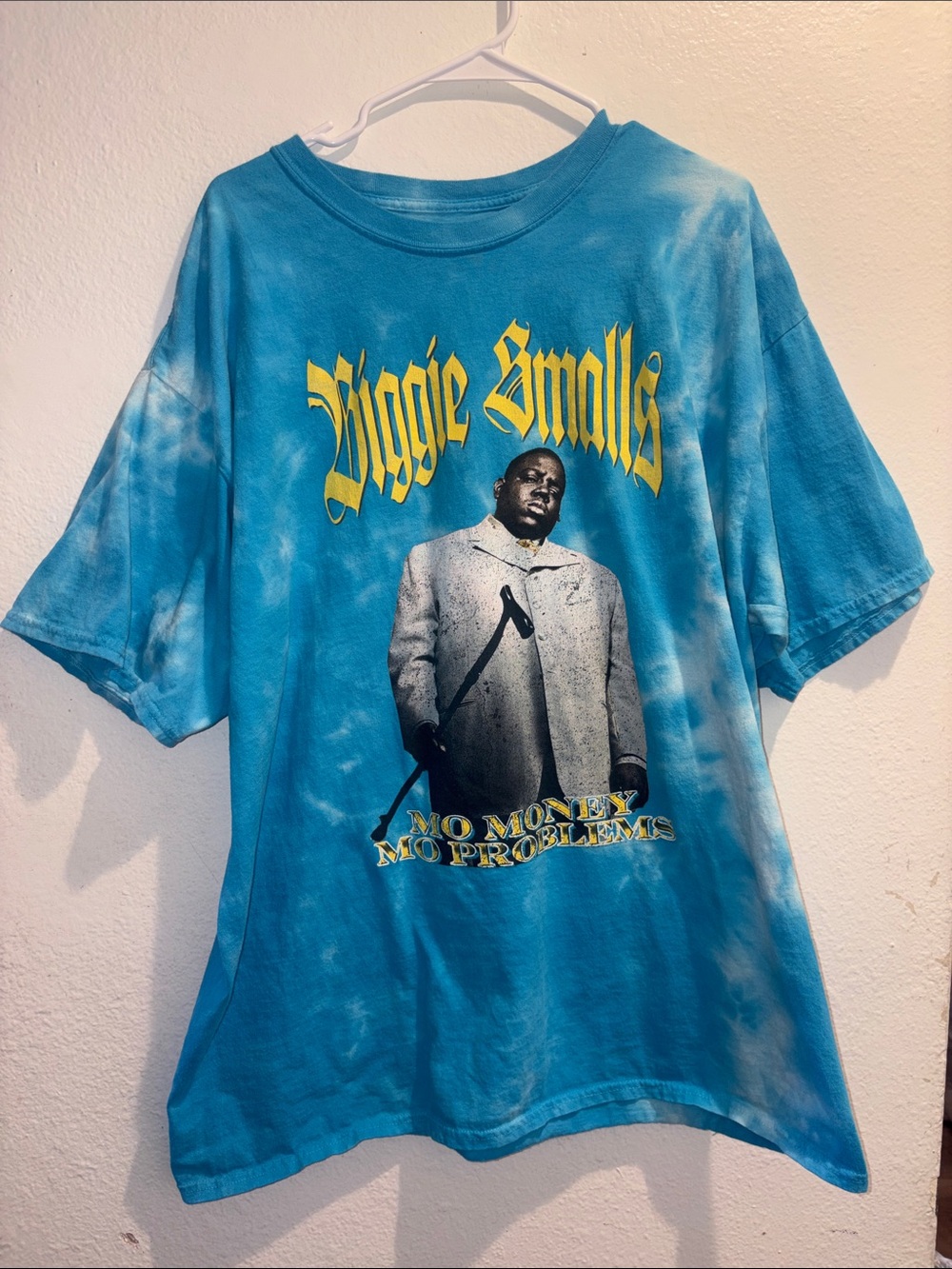 The Notorious B.I.G. Blue Tie-Dye Graphic T-Shirt Biggie Smalls XL